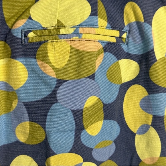 Talbots Stretch size 14 patterned pants, straight leg, cotton blend, fun - Picture 5 of 10